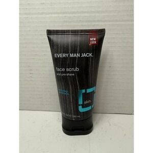 New 5 Oz Every Man Jack Face Scrub and Pre Shave Natural Menthol Fragrance Free